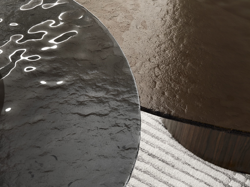 Λεπτομέρεια επιφάνειας τραπεζιού σαλονιού Calligaris – Adamopoulos Casa Ideale Αθήνα